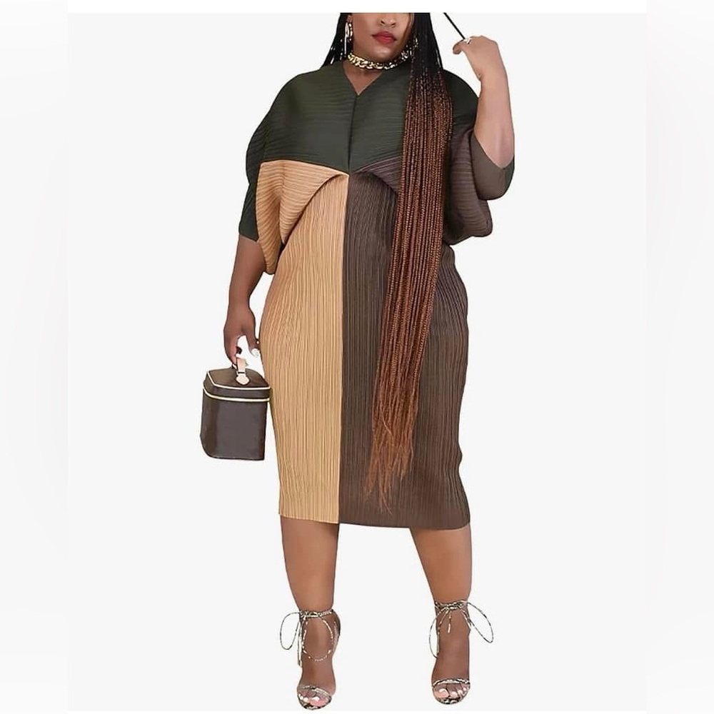 Colorblock Midi Dress